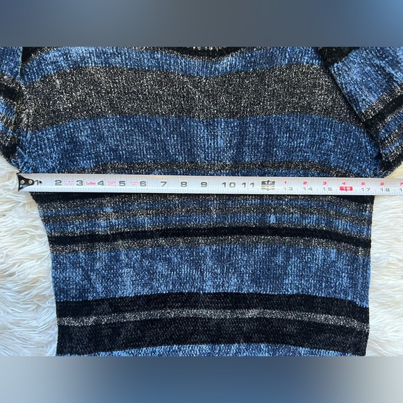 Y2K Velvet Knit Vtg Paraphrase Sweater Women’s Size S Striped Holiday Winter - Picture 9 of 15